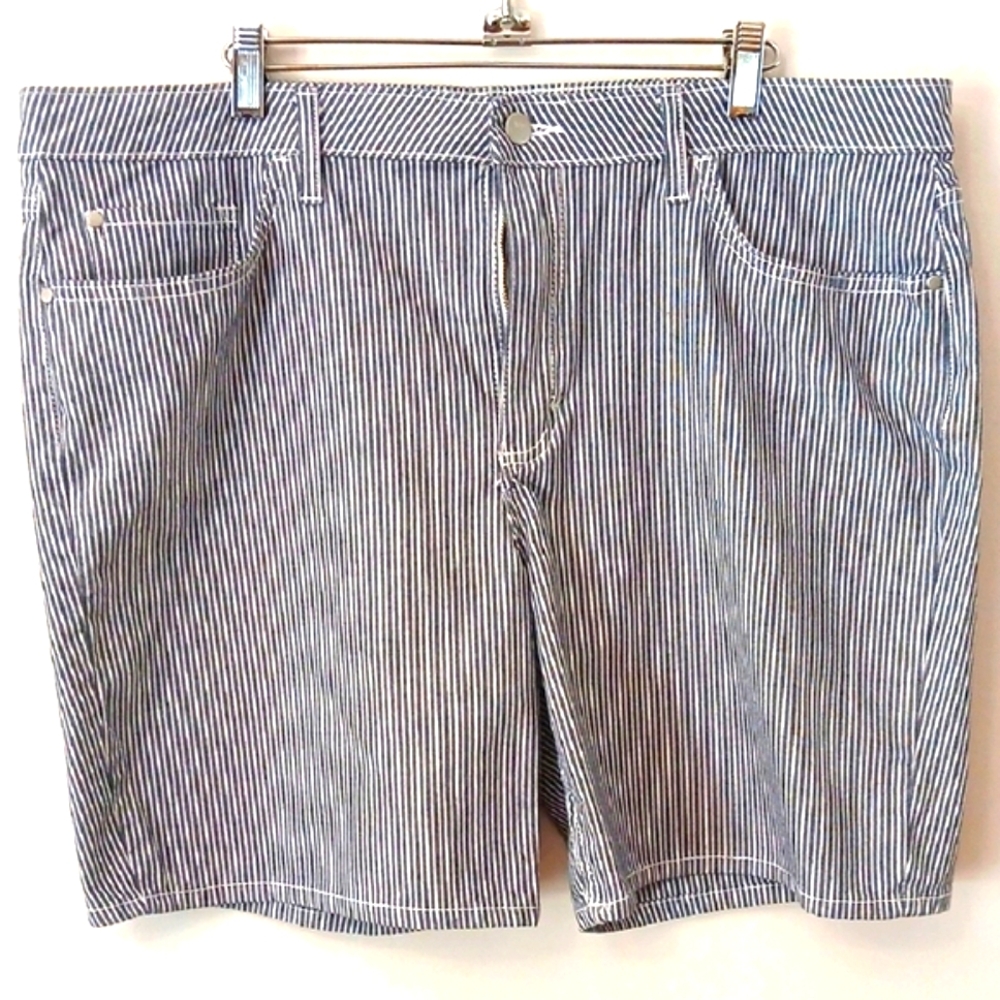 Lee Riders Midrise Jean Shorts, Gray/White Stripe, 18M